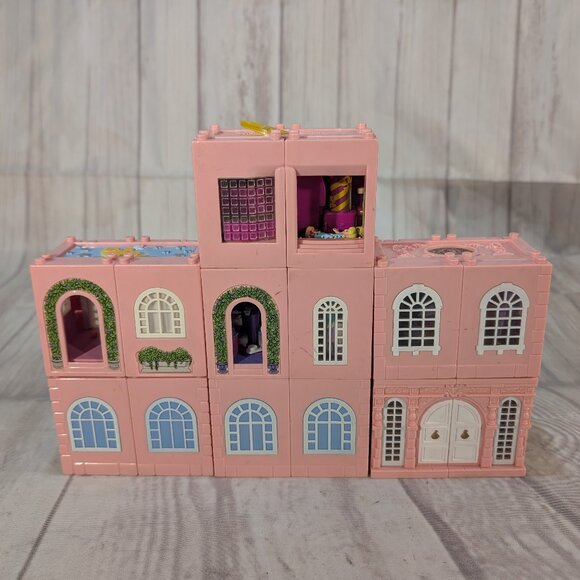 VTG Bluebird Pink Retro Polly Pocket Dream Builders Playsets with Accessories - Picture 1 of 12